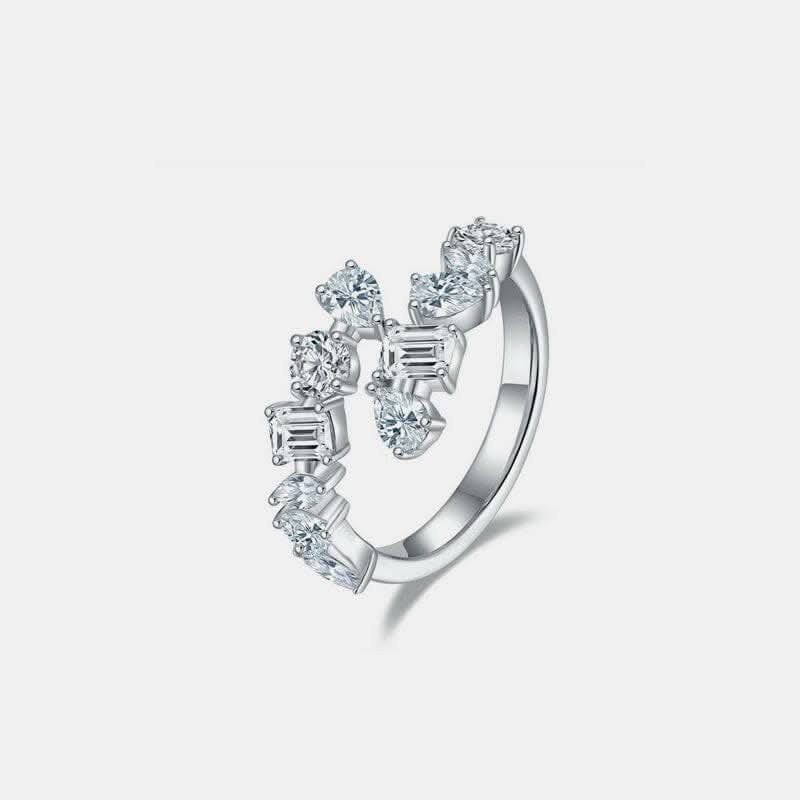 Elegant Moissanite Bypass Ring - Love Salve